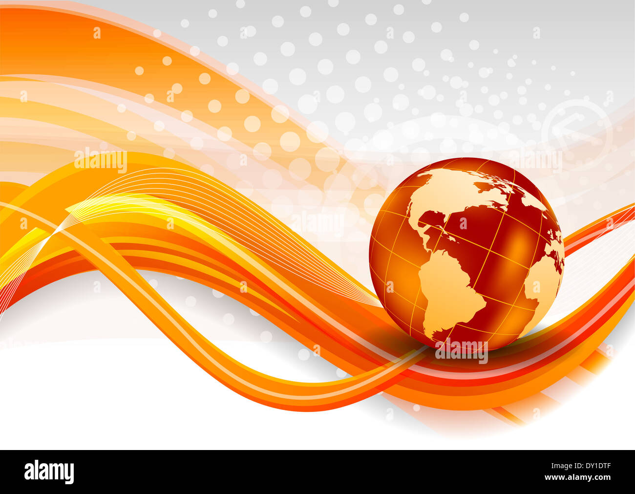 Abstract orange background with globe Stock Photo - Alamy