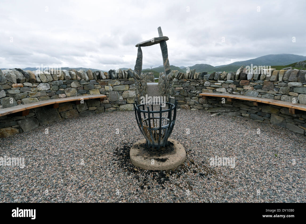 The An Suileachan monument Lewis, Western Isles, Scotland, UK. To
