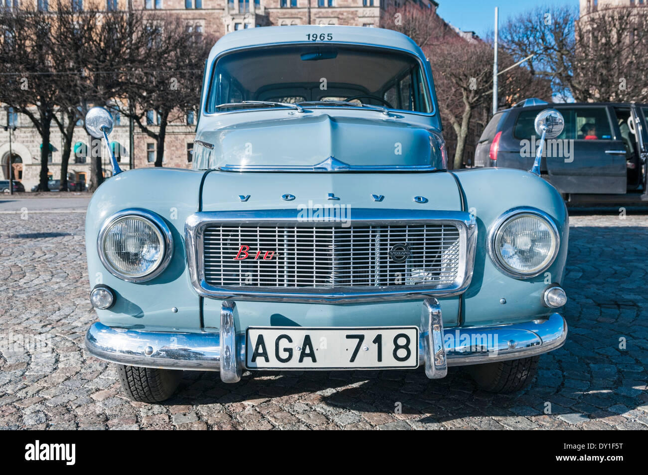 Old Volvo car Östermalm Stockholm Sweden Stock Photo
