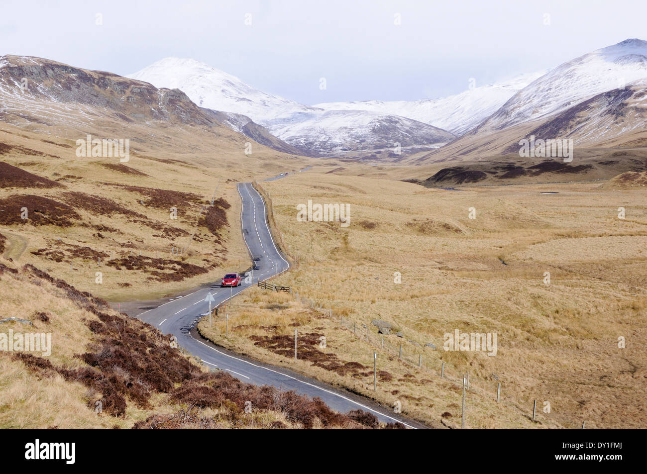 The Glenshee valley and the A93, Scotland Stock Photo Alamy