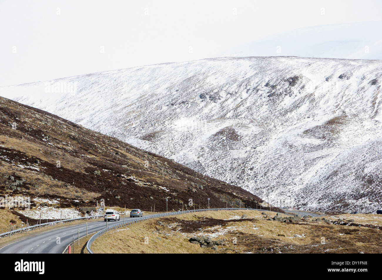 The Glenshee valley and the A93, Scotland Stock Photo Alamy