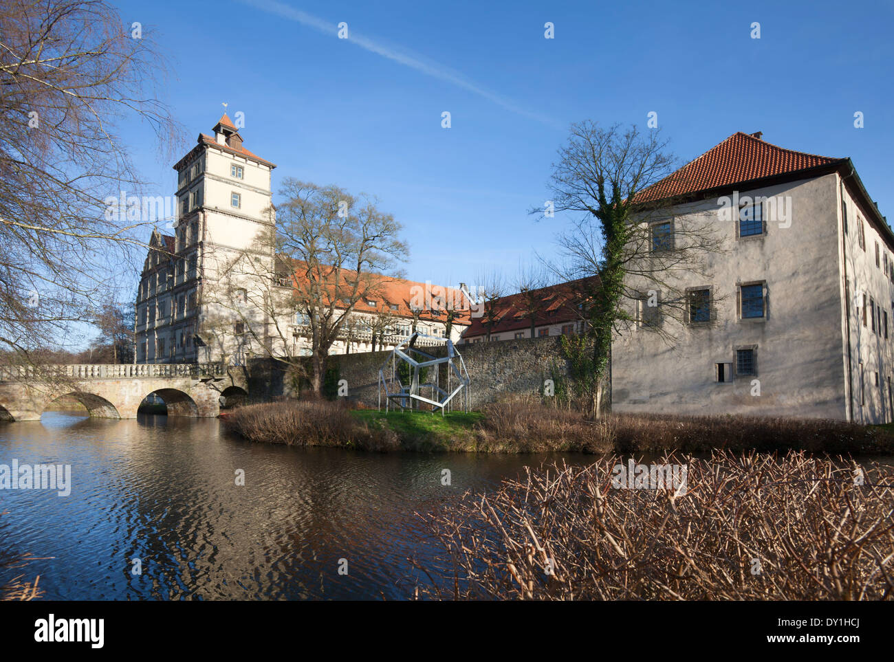 Brake castle, Weserrenaissance Museum, moated castle, Lemgo, North Rhine-Westphalia, Germany, Europe Stock Photo