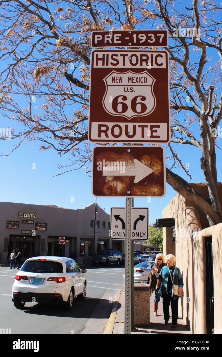 Route 66 sign, Santa Fe, New Mexico, USA Stock Photo - Alamy Route 66 sign, Santa Fe, New Mexico, USA Stock Photo - Alamy