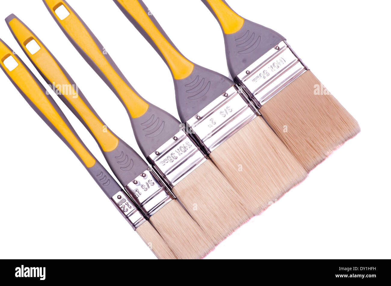set of paintbrushes Stock Photo