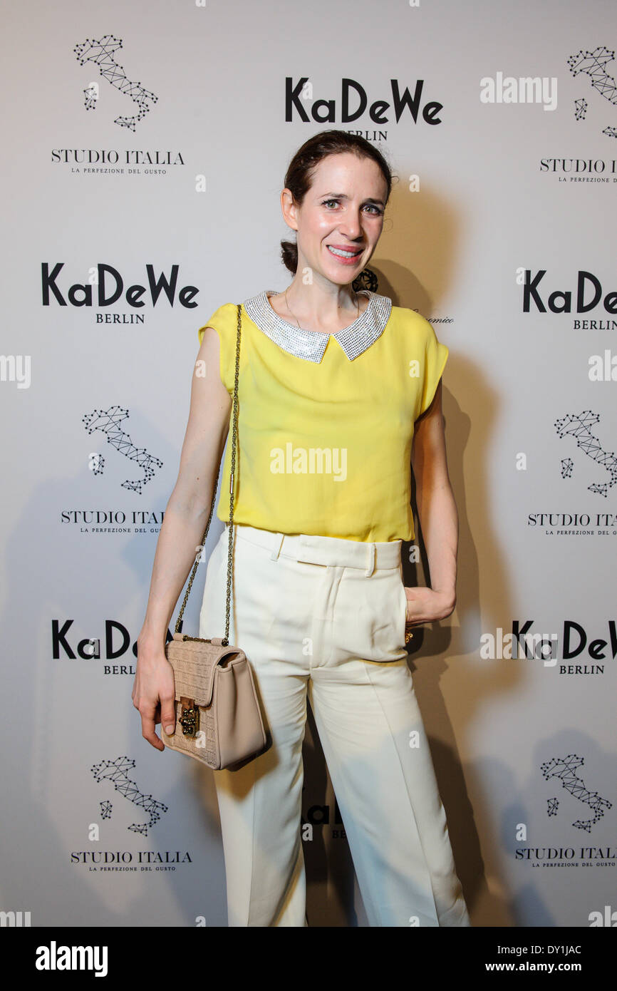 Berlin, Germany. 2nd Apr, 2014. Julia Malik attends the 'Studio Italia - La Perfezione del Gusto' grand opening at KaDeWe on April 2, 2014 in Berlin, Germany. Photo: picture alliance/Robert Schlesinger/picture alliance/dpa/Alamy Live News Stock Photo