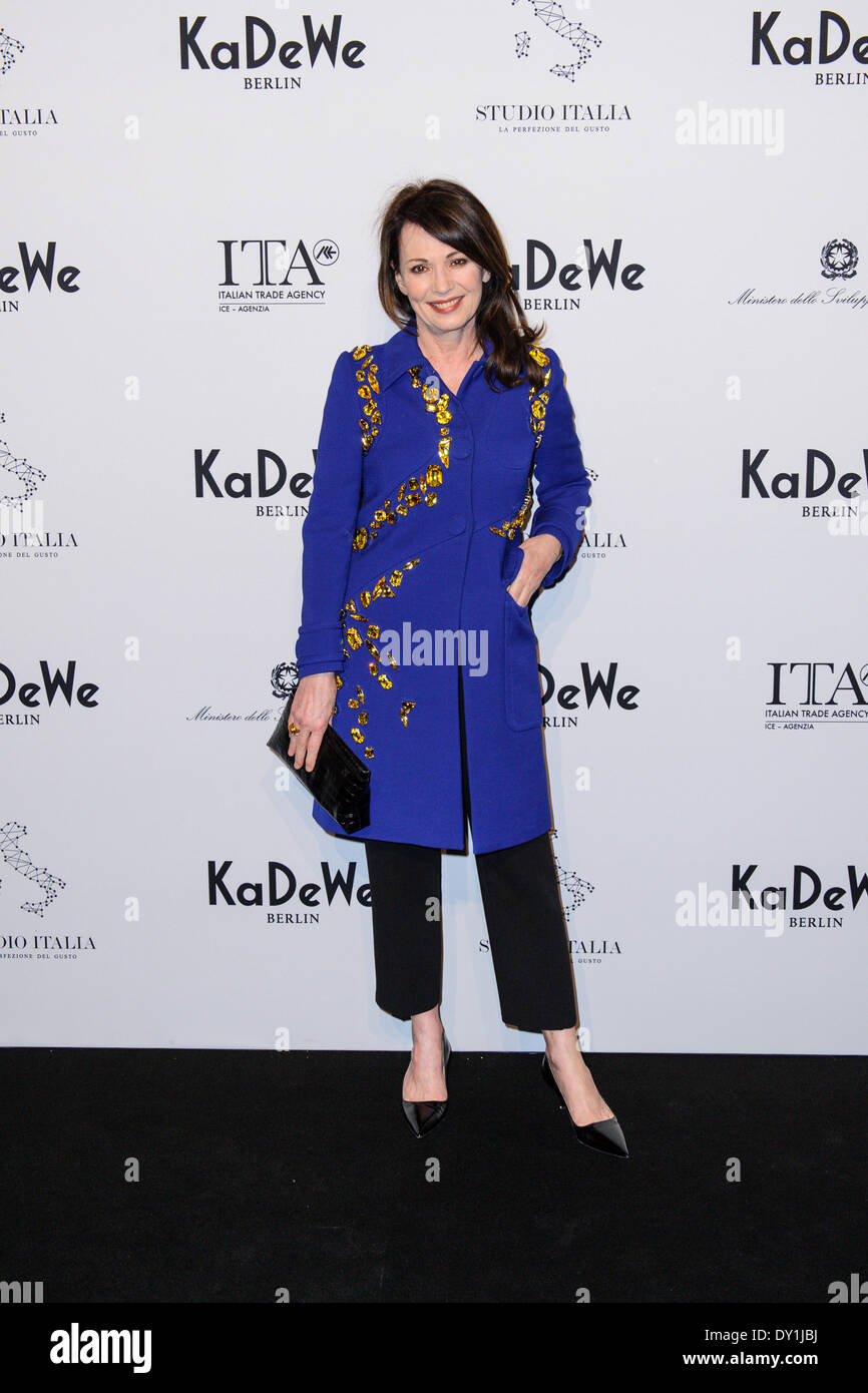 Berlin, Germany. 2nd Apr, 2014. Iris Berben attends the 'Studio Italia - La Perfezione del Gusto' grand opening at KaDeWe on April 2, 2014 in Berlin, Germany. Photo: picture alliance/Robert Schlesinger/picture alliance/dpa/Alamy Live News Stock Photo