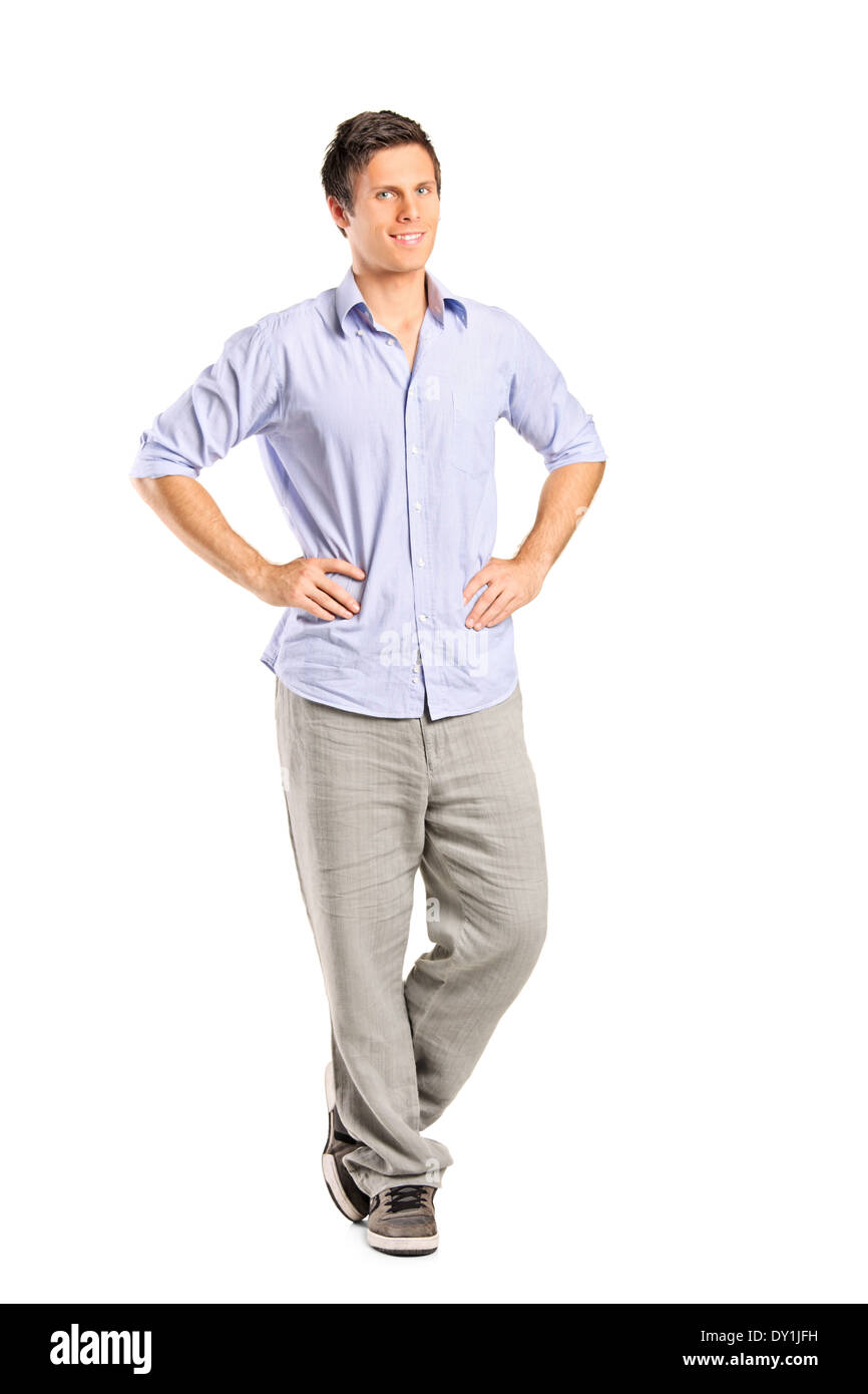 Young man standing Stock Photo - Alamy