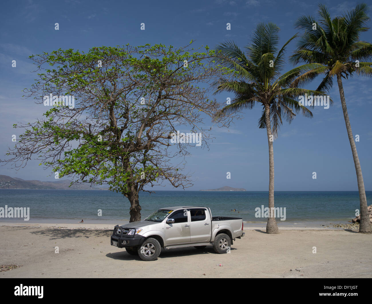 Toyota Hilux Truck at Ela Beach , Port Moresby City , Papua New Guinea. Japanese 4x4 vehicles are extremely popular in PNG Stock Photo