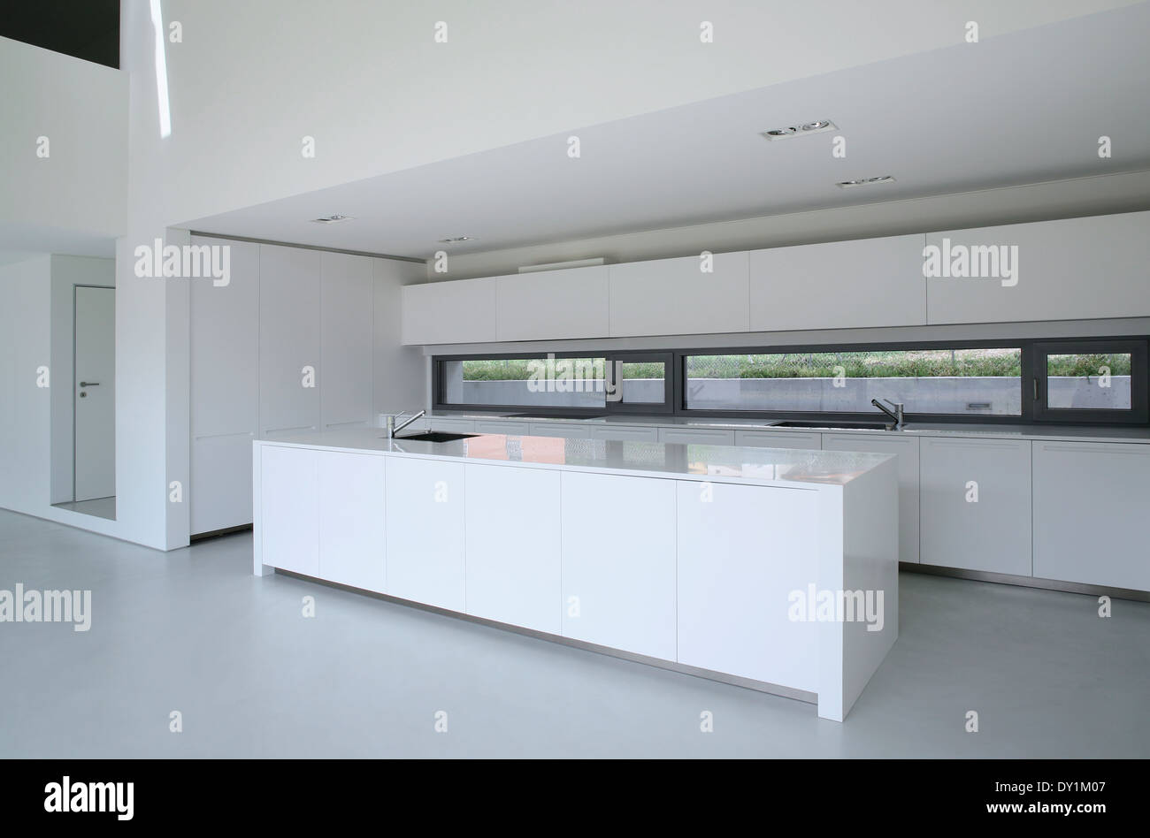 modern house, interior empty kitchen Stock Photo