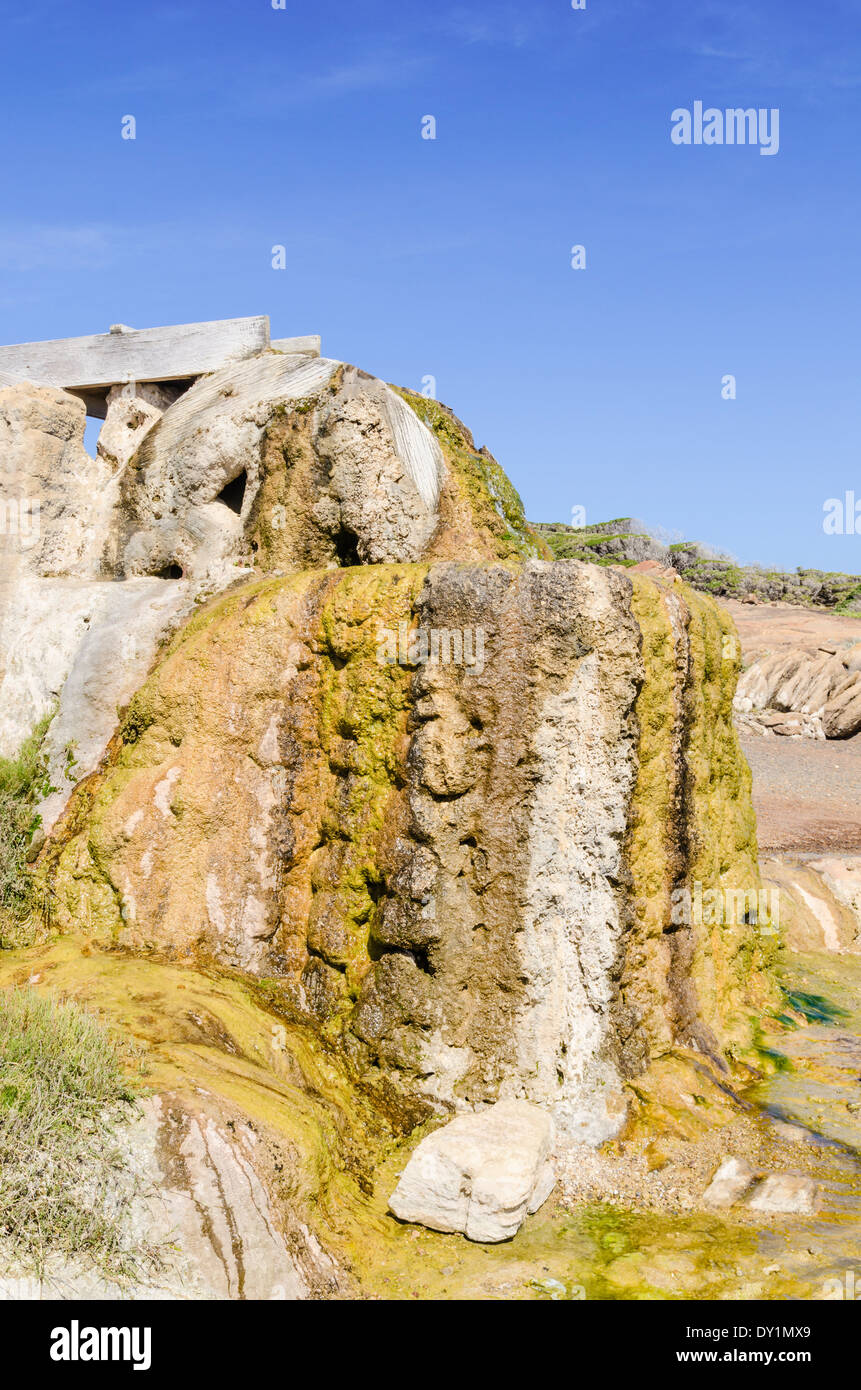 Calcified waterwheel at Cape Leeuwin, near Augusta, Western Australia Stock Photo