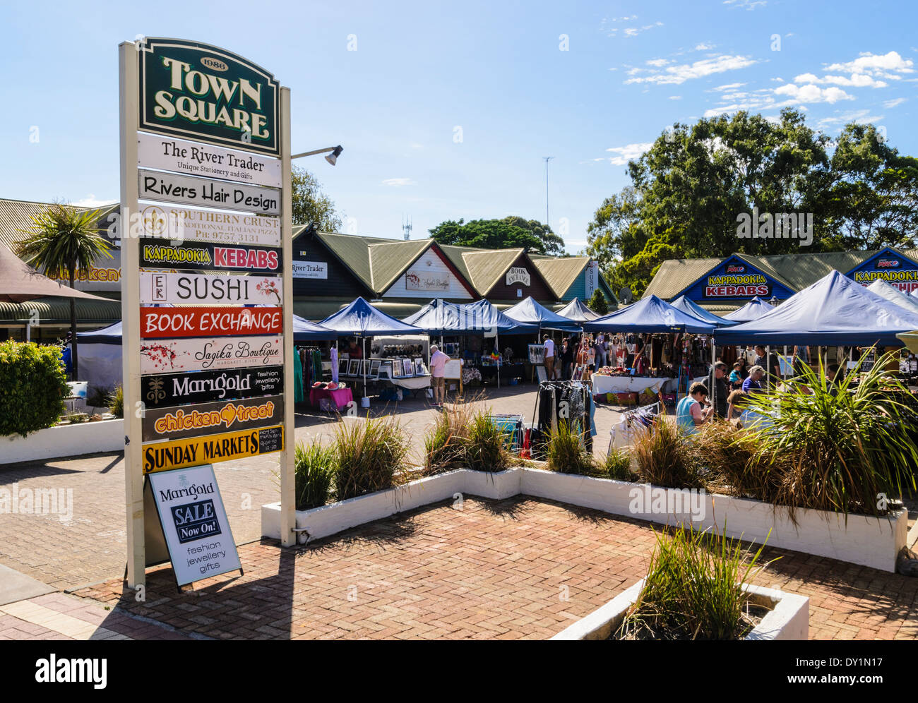 Town Square Markets, Margaret River, Western Australia Stock Photo