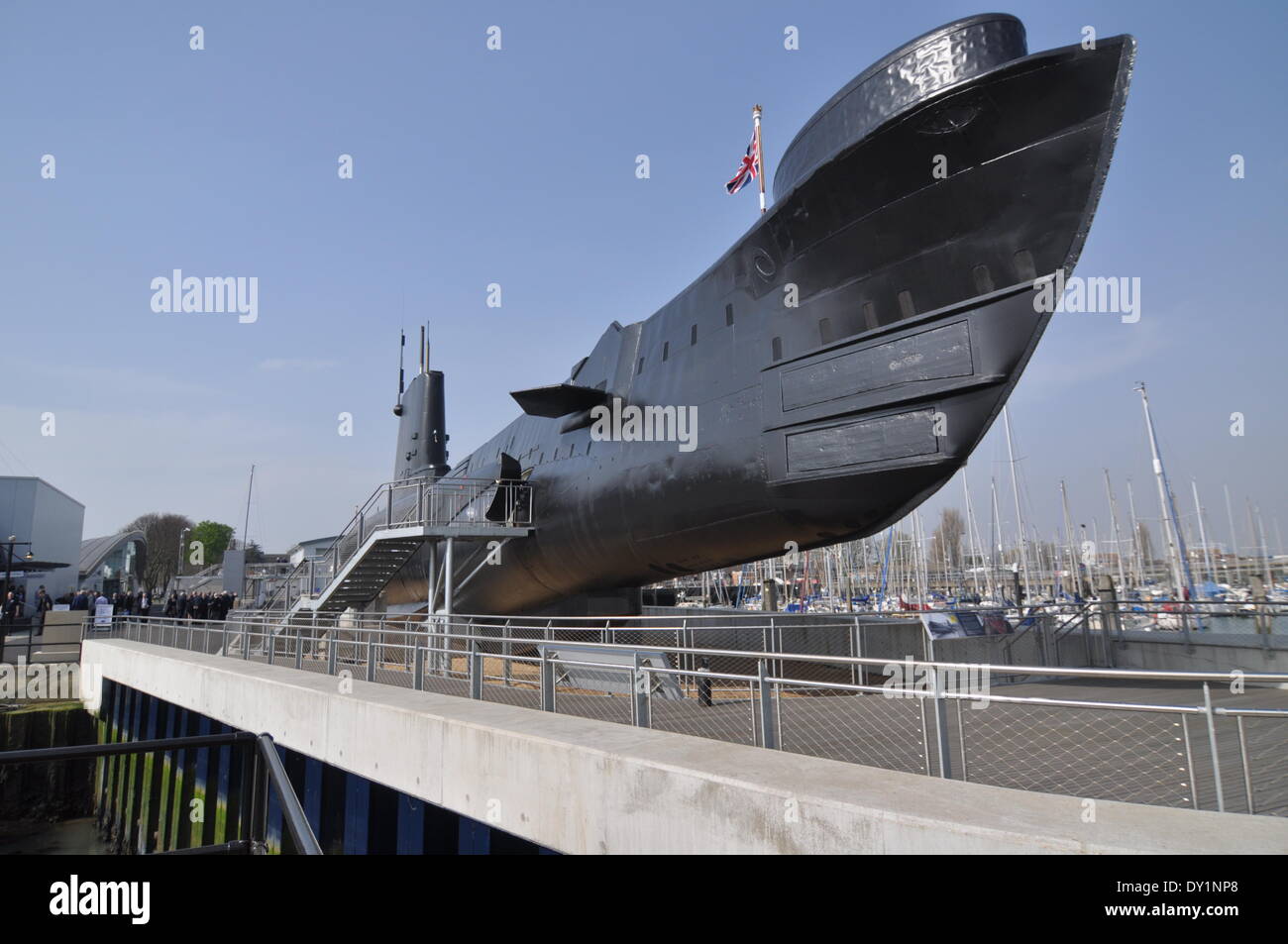 Portsmouth, UK. 3rd April, 2014. HMS Alliance, world war 2 era