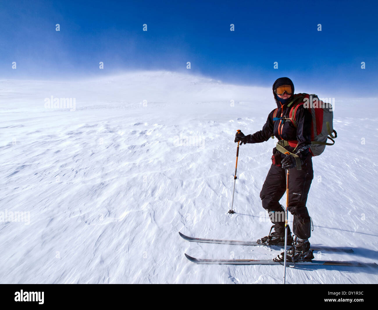 Ski-touring in the Rondane, Norway Stock Photo