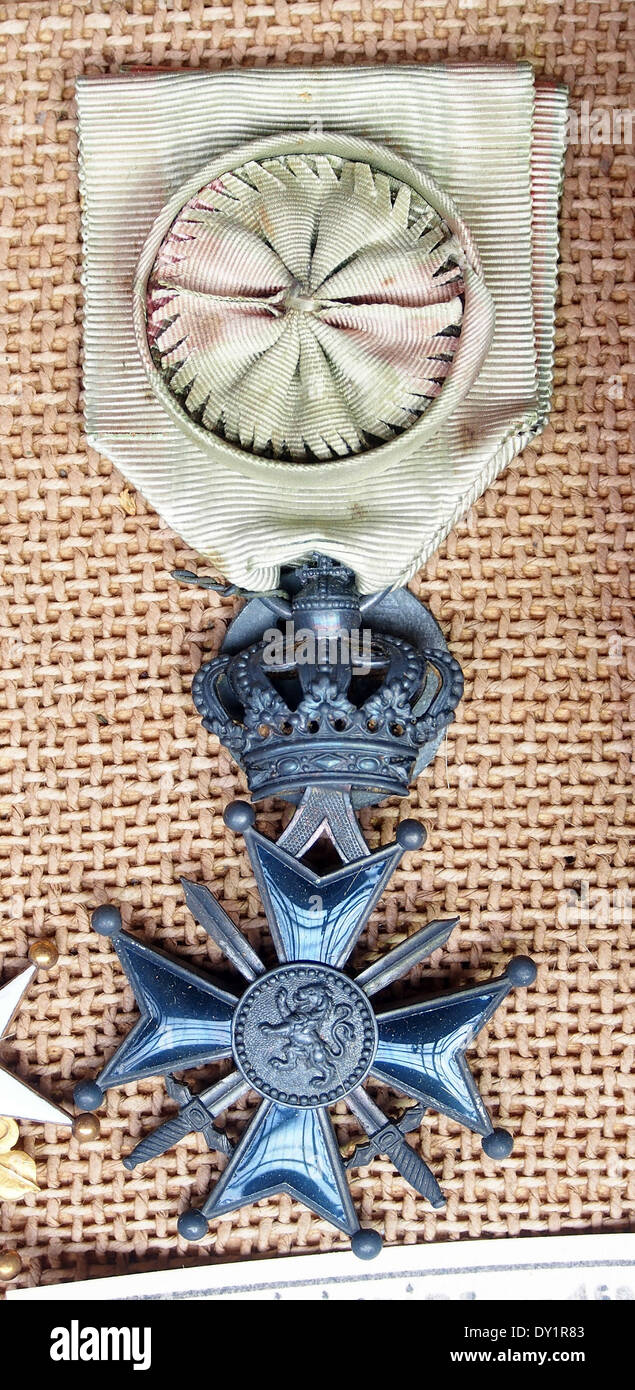 Croix Militaire de 1ere Classe du Cavalerie Tonglet Stock Photo