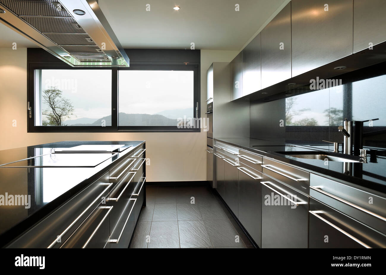 interior modern house, kitchen Stock Photo - Alamy