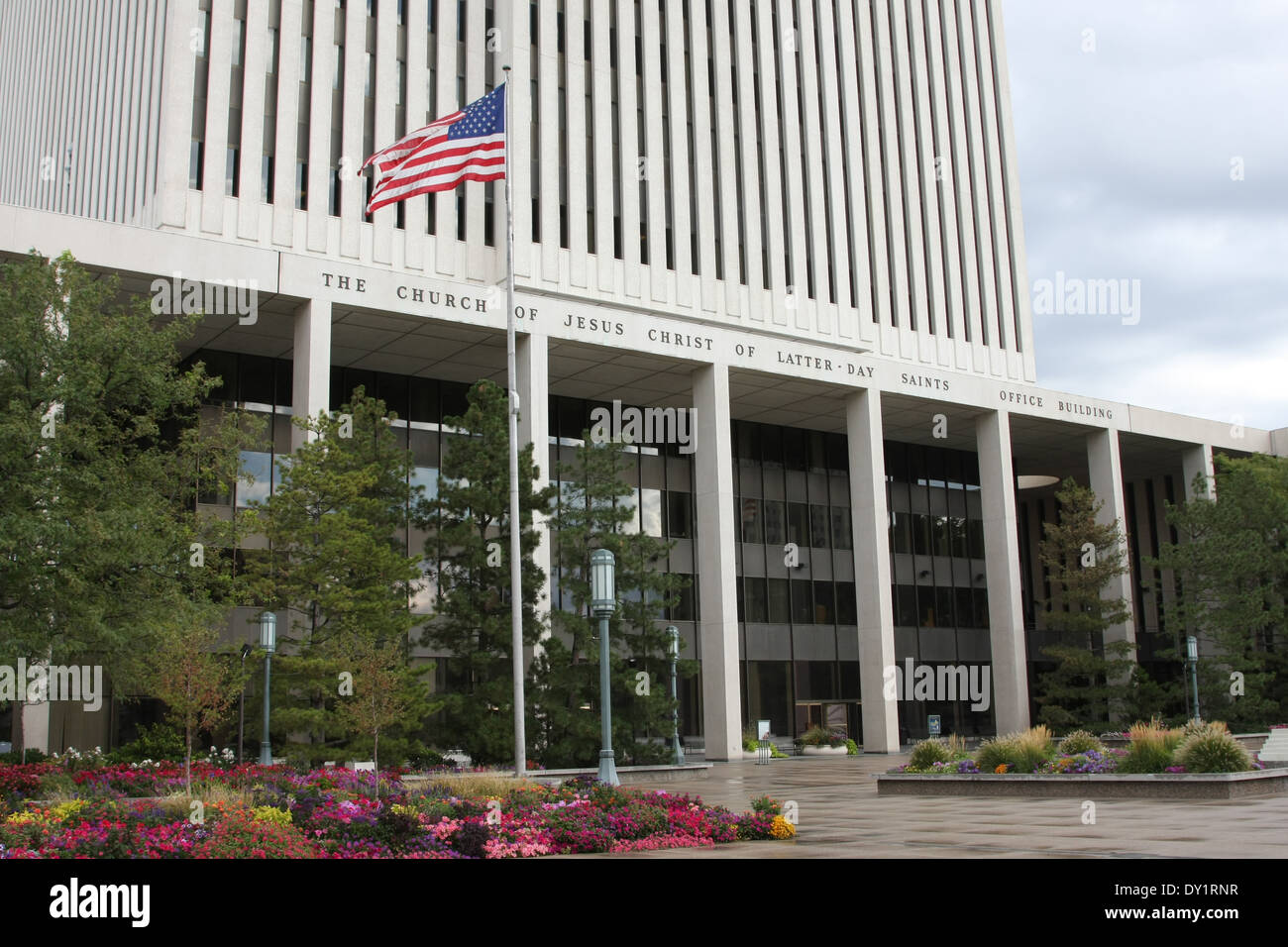 the church of jesus christ of latter day saints main office building in salt lake city, Utah photo by Jen Lombardo Stock Photo