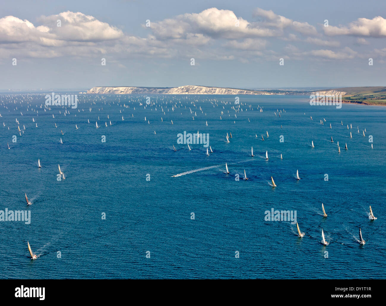 Isle of Wight, sailing race Stock Photo Alamy