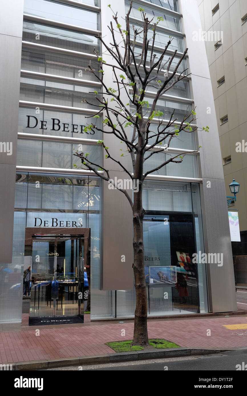 The De Beers building in Ginza, Tokyo, Japan. Stock Photo