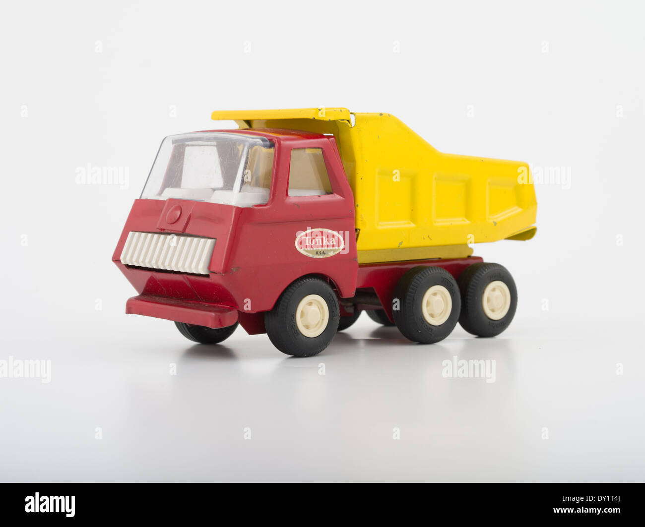 Tonka Toys #535 Red and Yellow Dump Truck 1968 to 70's Stock Photo