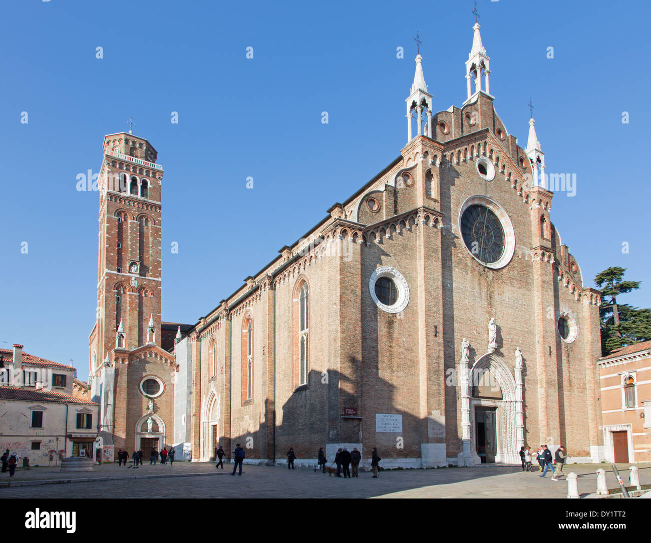 VENICE, ITALY - MARCH 12, 2014: Church Santa Maria Gloriosa dei Frari. Stock Photo