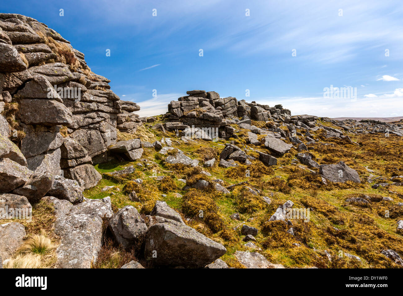 Belstone Tor, Dartmoor National Park, Belstone, West Devon, England, UK, Europe. Stock Photo