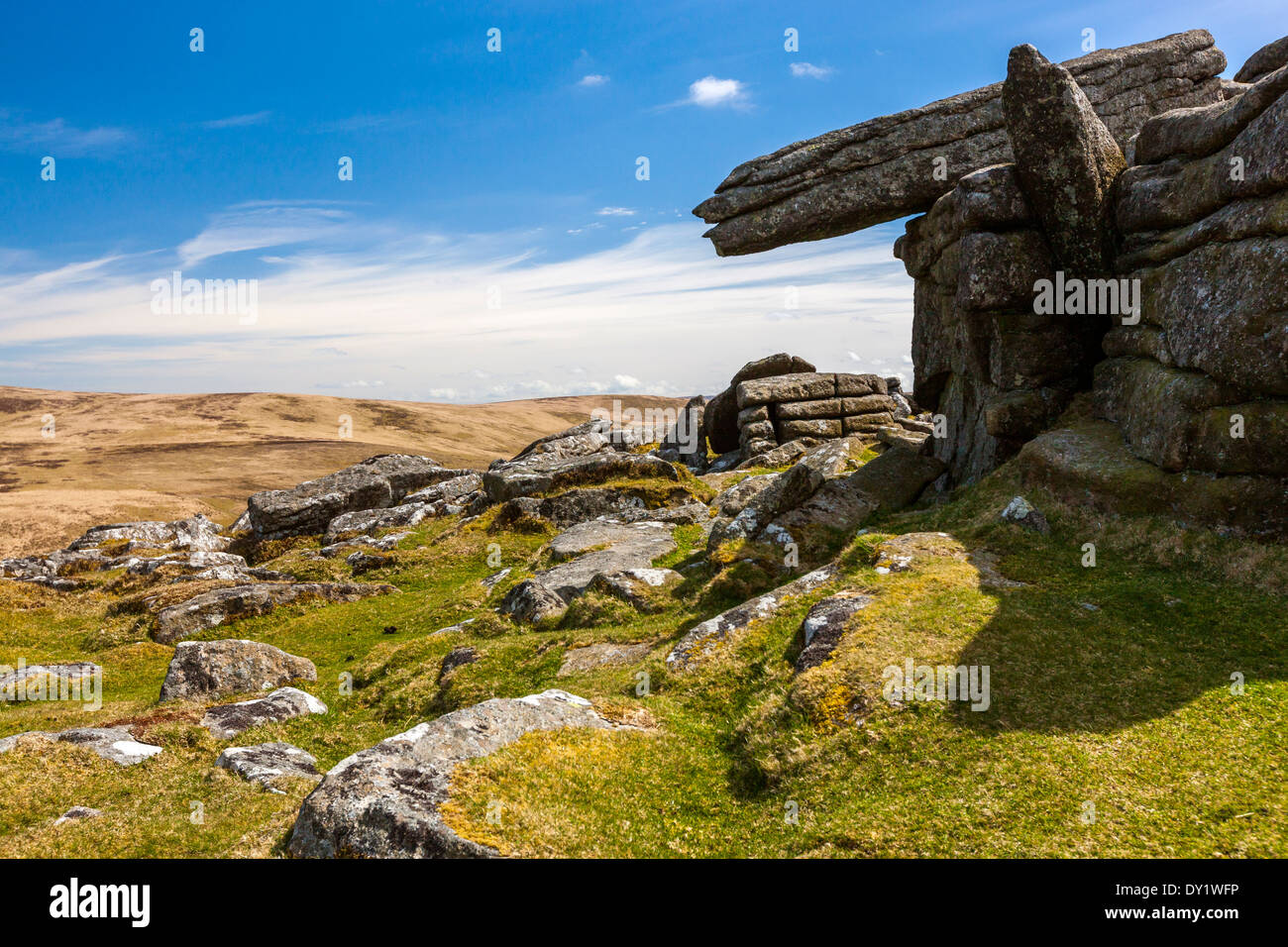 Belstone Tor, Dartmoor National Park, Belstone, West Devon, England, UK, Europe. Stock Photo