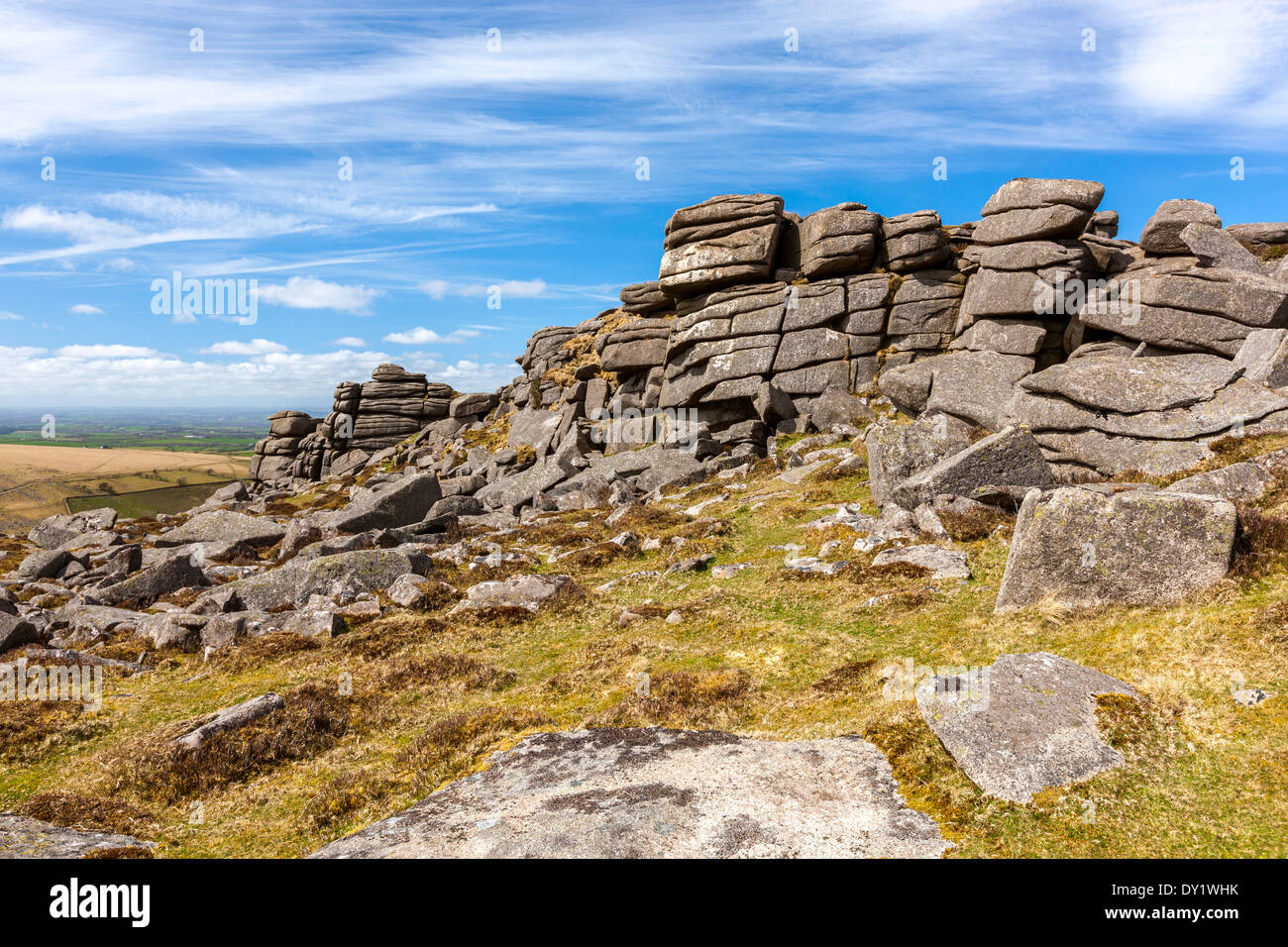 Higher Tor, Dartmoor National Park, Belstone, West Devon, England, UK, Europe. Stock Photo