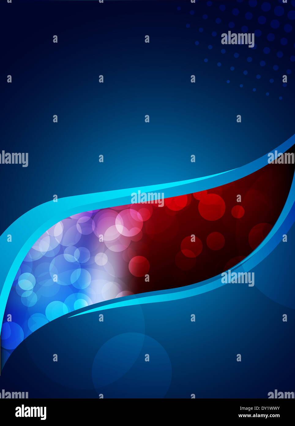 Abstract blue background with circles and line Stock Photo - Alamy