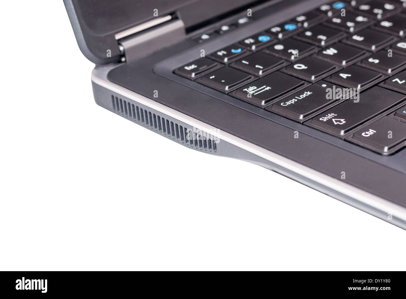 Laptop computer side showing air vents Stock Photo Alamy