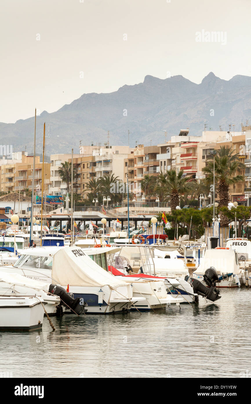 Sailing yachts in the marina, Garrucha, Almeria Andalusia mediterranean coast, Spain Europe Stock Photo