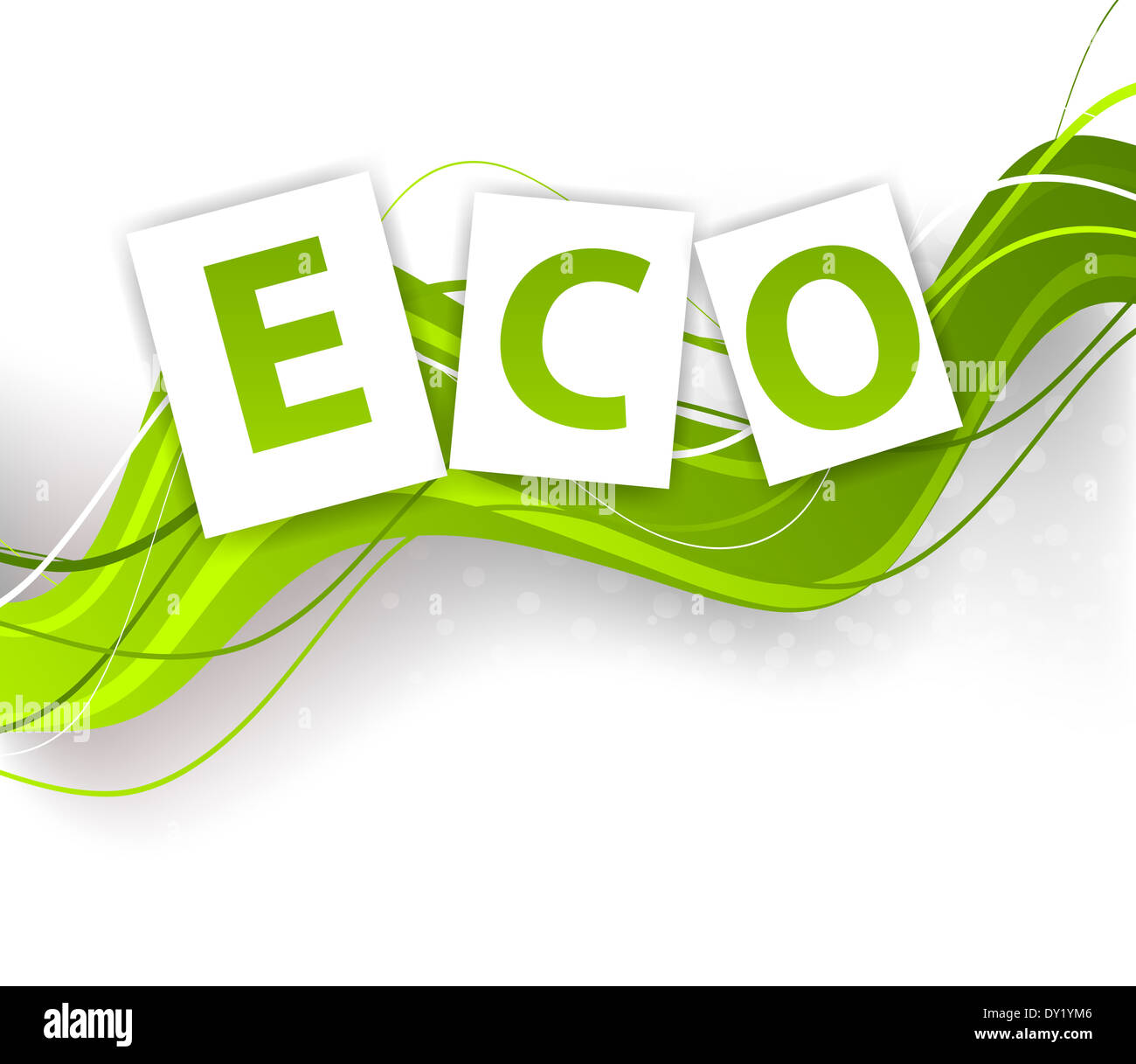 Green eco background with green wave and squares Stock Photo - Alamy