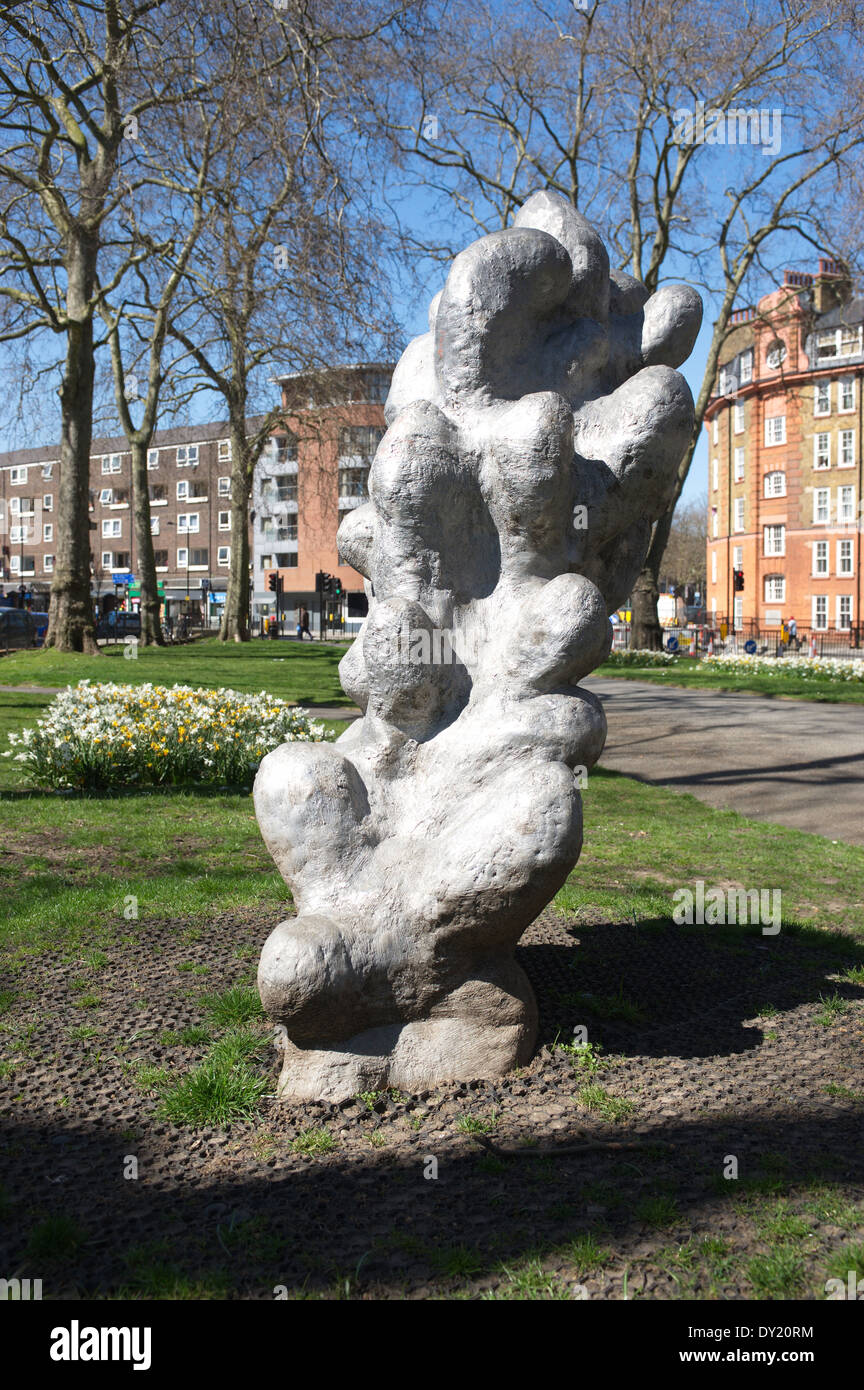 Cloud sculptures, Goldington Crescent Gardens, Somers Town, Camden