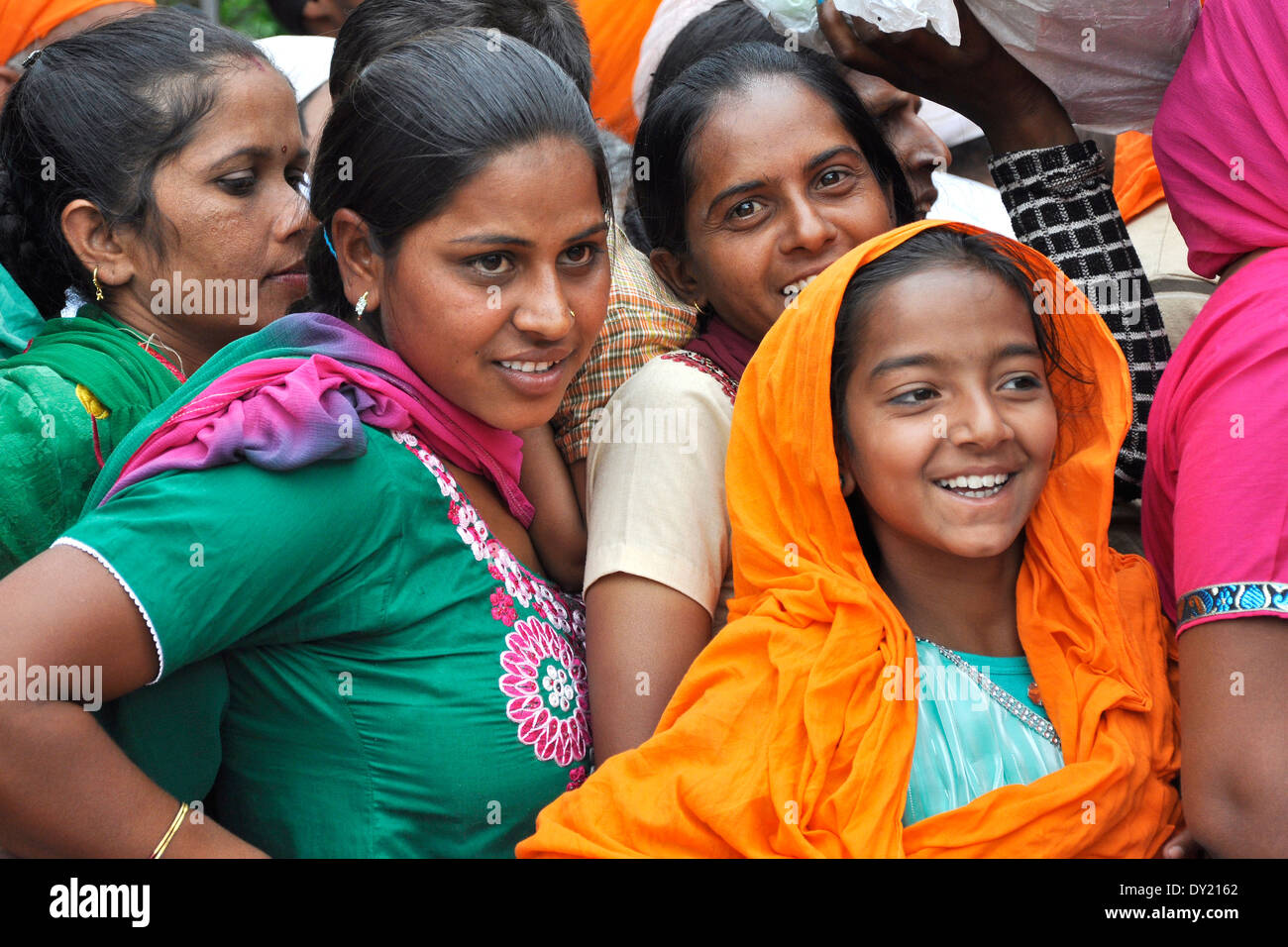 India, Punjab, Anandpur Sahib, Hola Mohalla festival, women Stock Photo