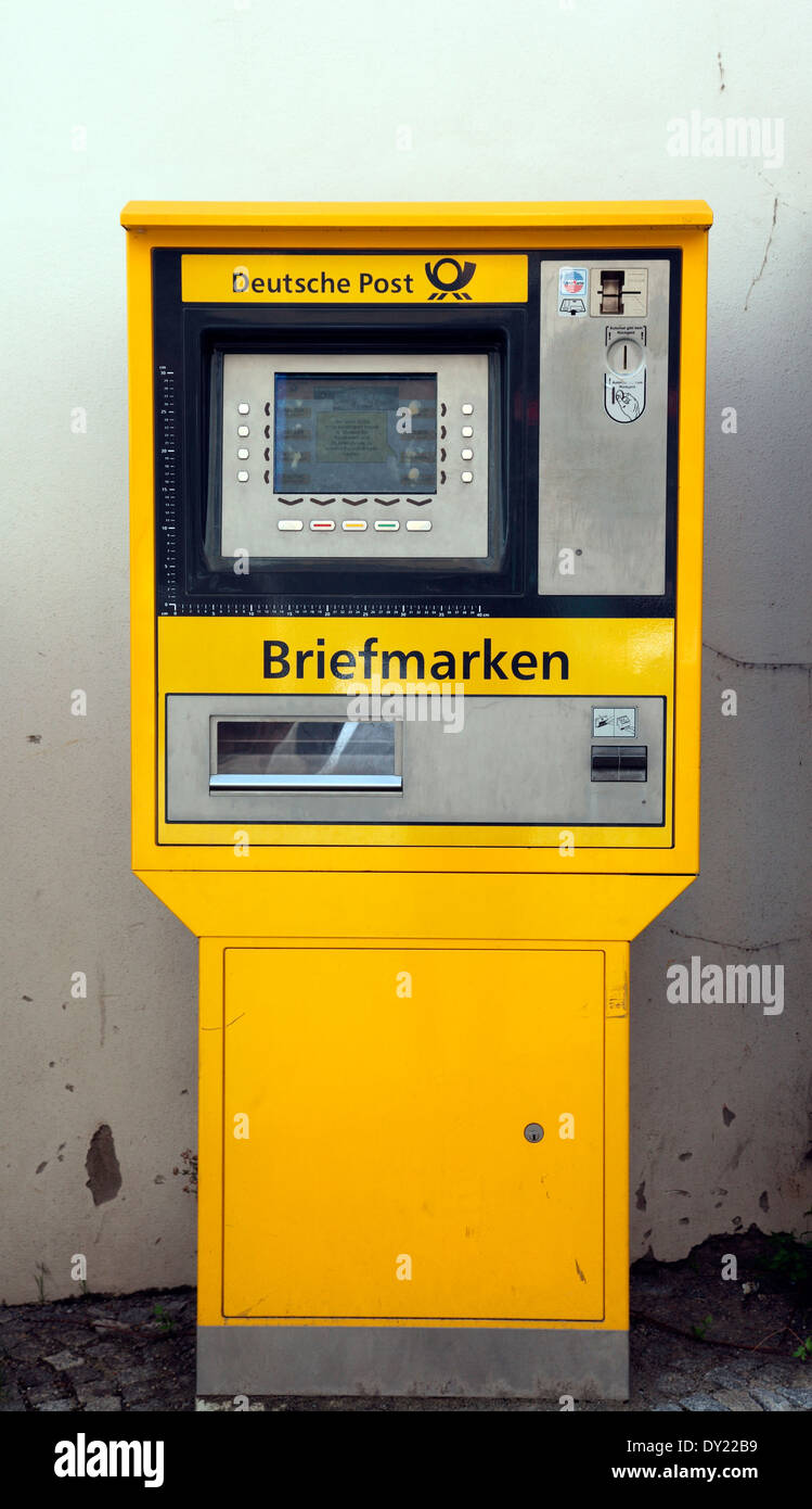 German postage stamp dispensing machine Stock Photo