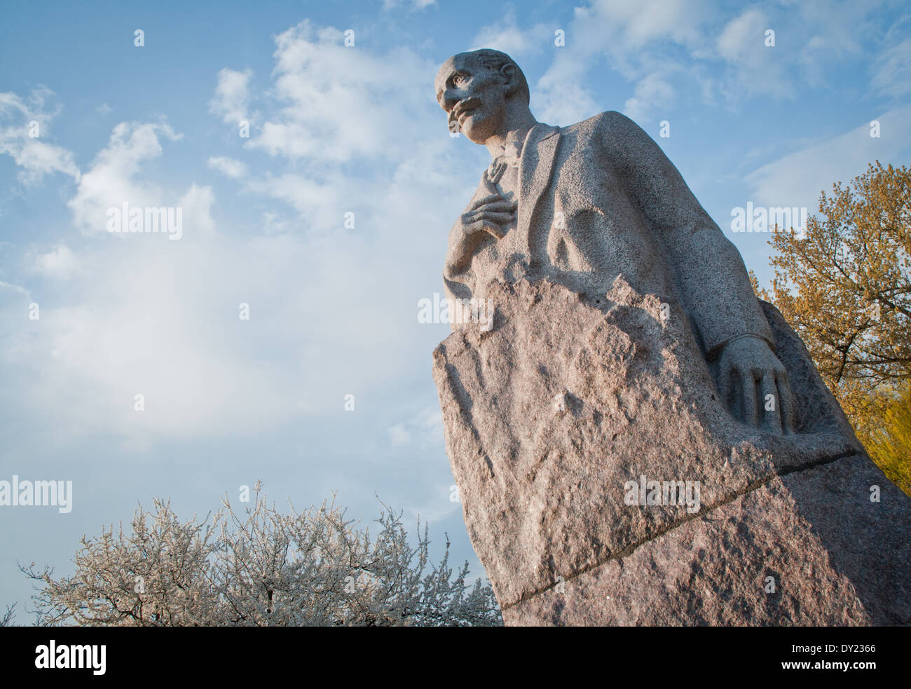 monument of Crimean Tatar publisher and politician Ismail Gasprinski (or Ismail Gaspirali) in Simferopol, Crimea Stock Photo