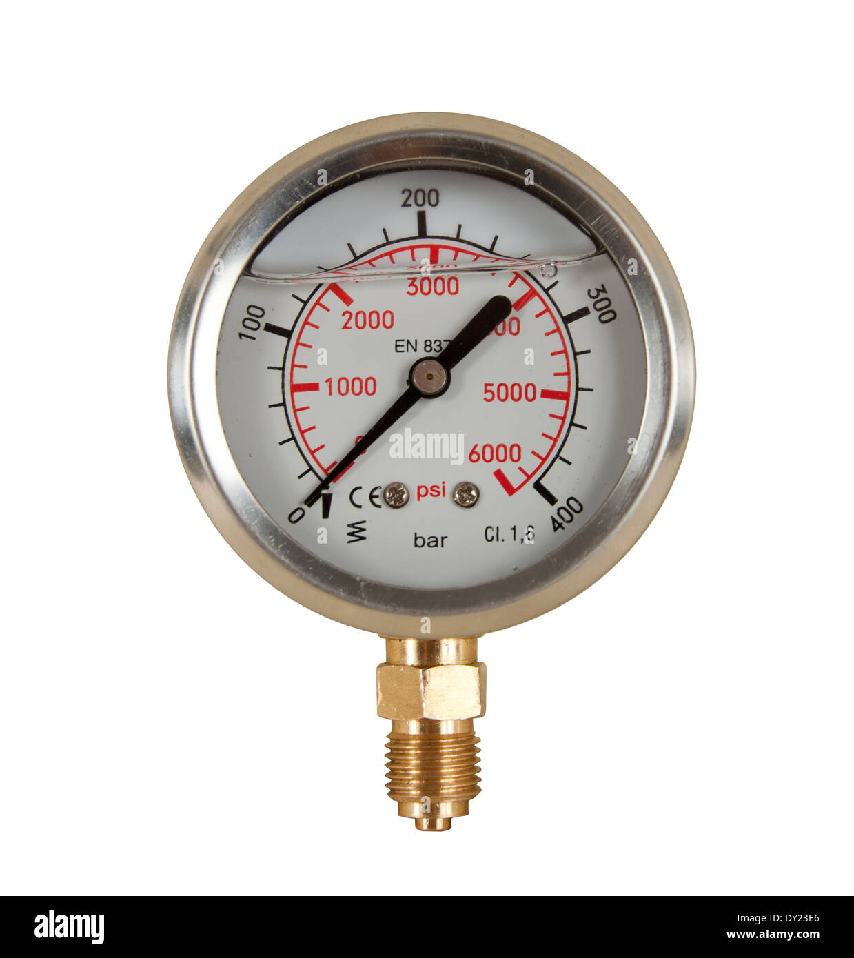 pressure meter gauge on white background isolated Stock Photo Alamy
