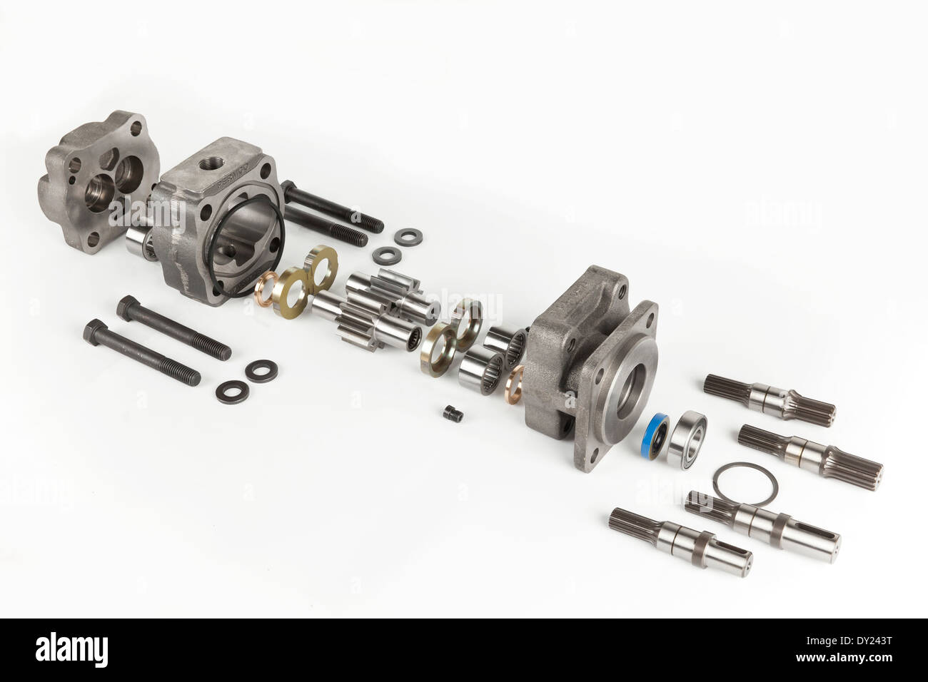 components of hydraulic gear pumps Stock Photo Alamy