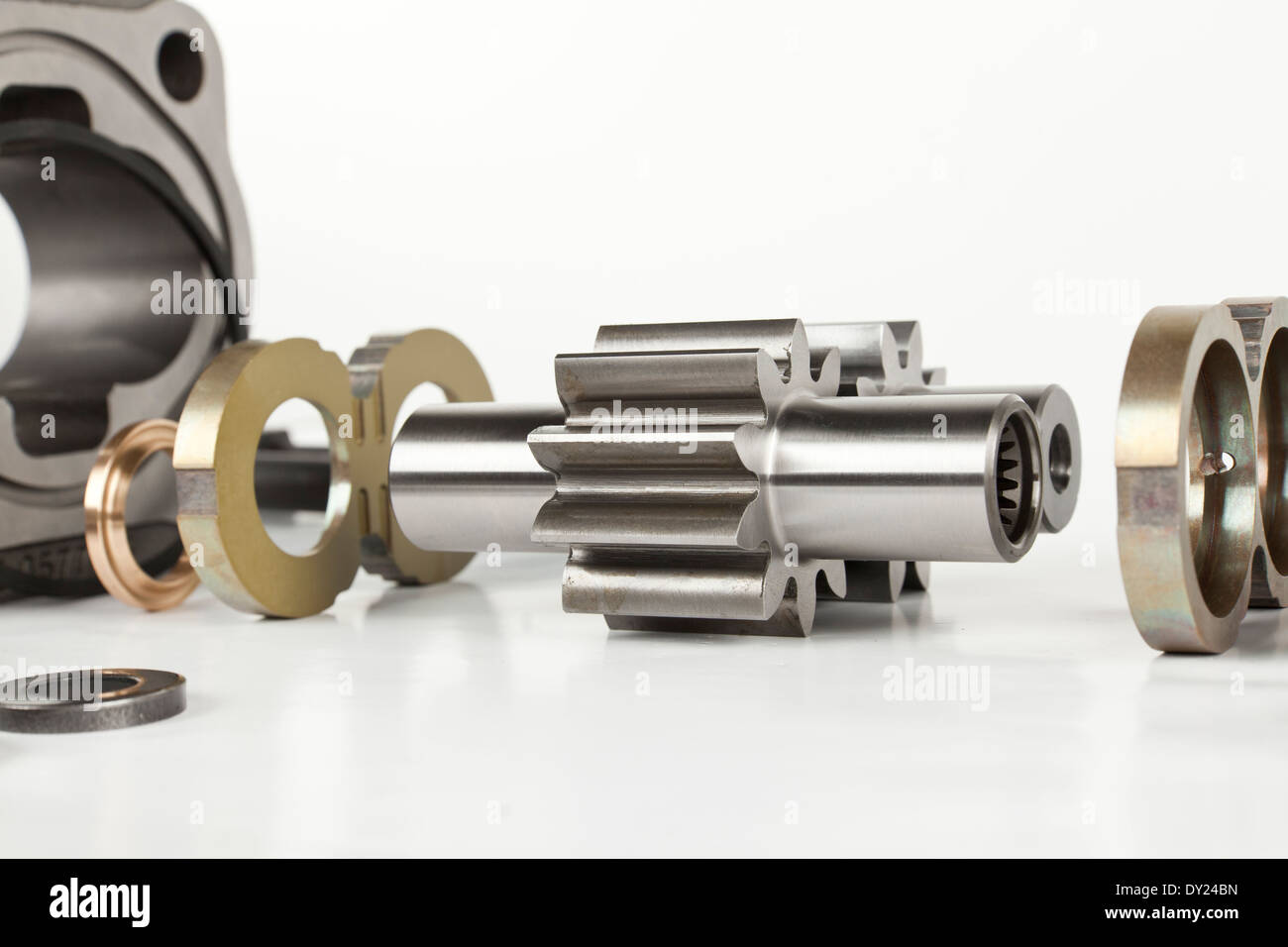 components of hydraulic gear pumps Stock Photo Alamy