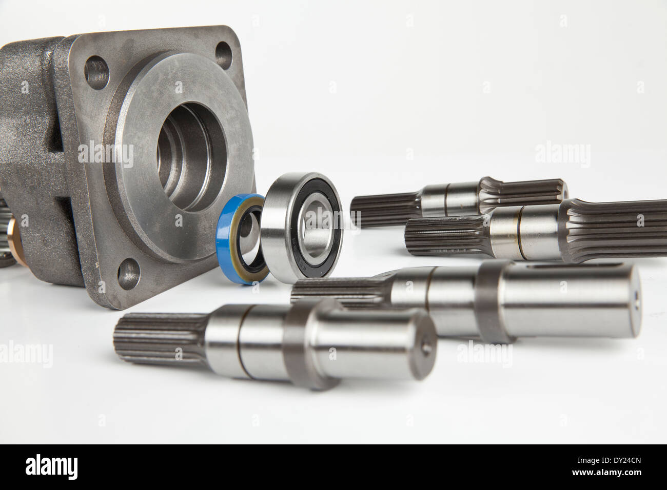 components of hydraulic gear pumps Stock Photo Alamy