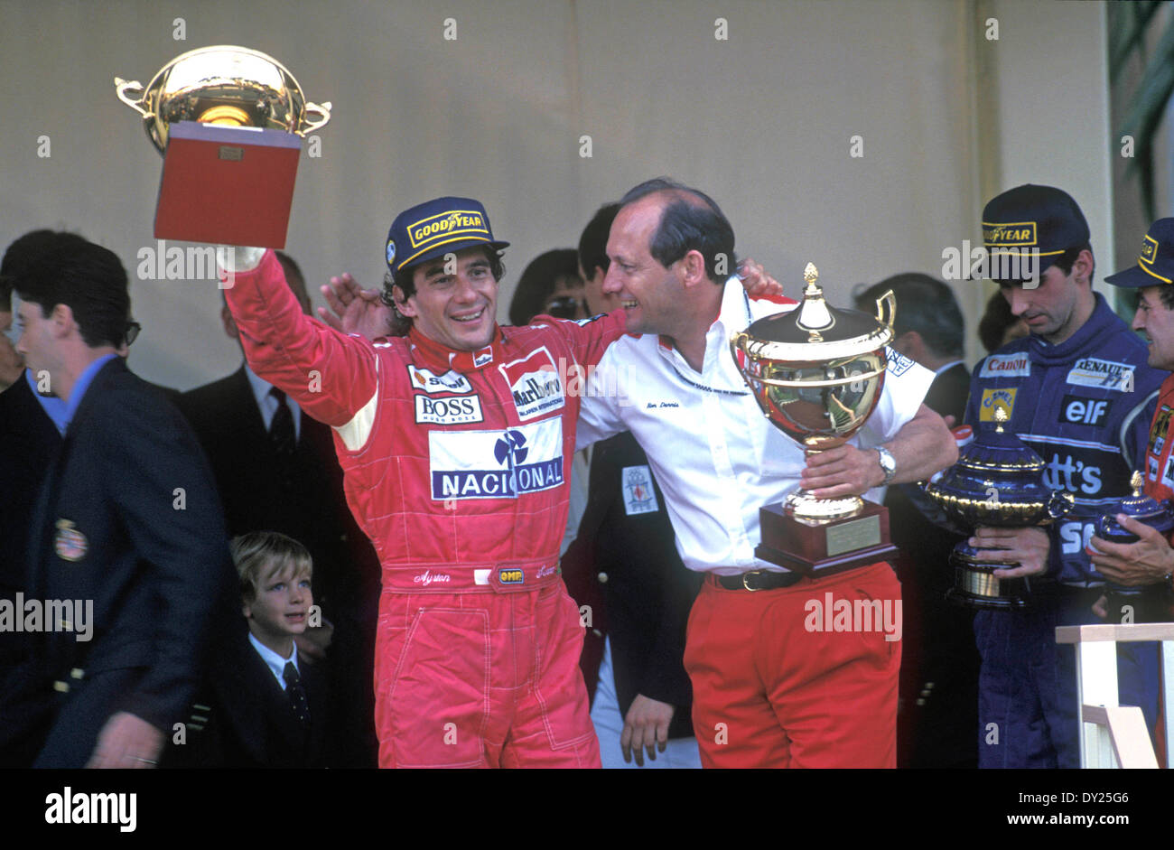 1990 Monaco Grand Monte Carlo, 25-27 May Ayrton Senna (McLaren Honda) 1st  Position, Jean Alesi (Tyrrell Ford) 2nd Position And Gerhard Berger (McLaren  Honda) 3rd Position On The | ophirah.nl