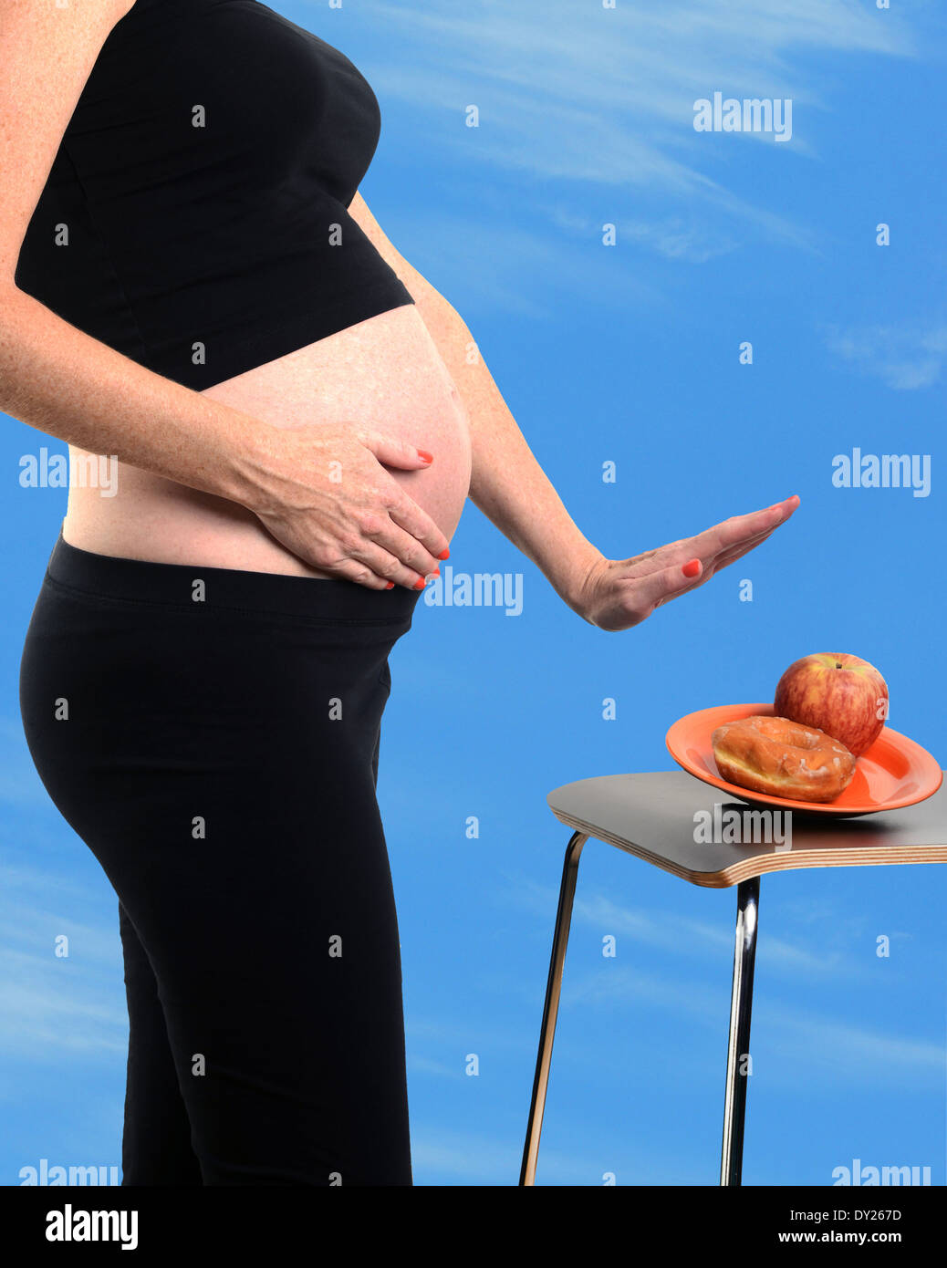 morning sickness and food aversions during pregnancy Stock Photo