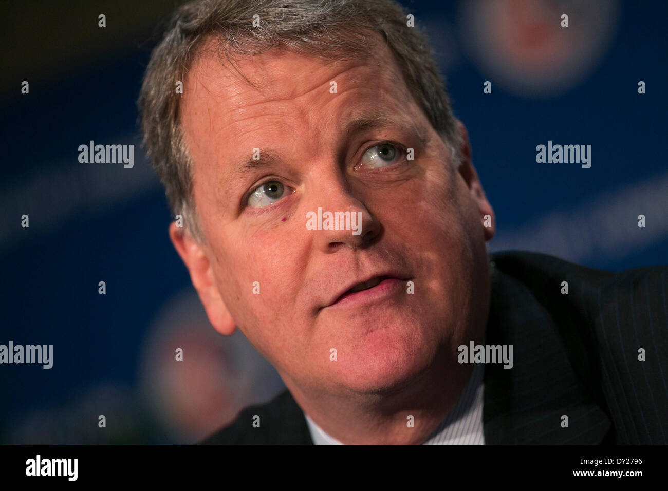 Washington DC, USA . 03rd Apr, 2014. Douglas Parker, Chief Executive Officer, American Airlines Group, speaks at the U.S. Chamber Of Commerce Foundation 13th Annual Aviation Summit  in Washington, D.C., on April 3, 2014. Credit:  Kristoffer Tripplaar/Alamy Live News Stock Photo