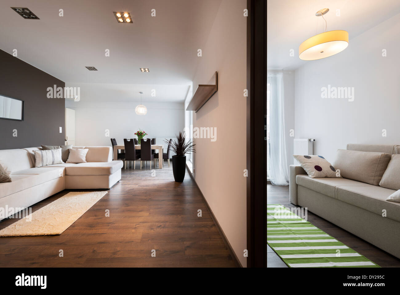Two Modern Design Rooms In Mansion Stock Photo 68277928 Alamy