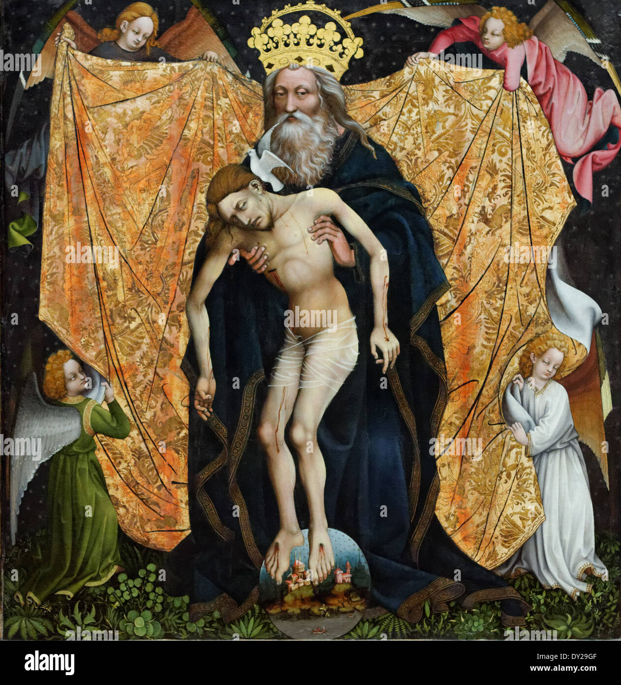 Franko-Flämisch - The Holy Trinity propitiatory - XV th Century - German School - Gemäldegalerie - Berlin Stock Photo