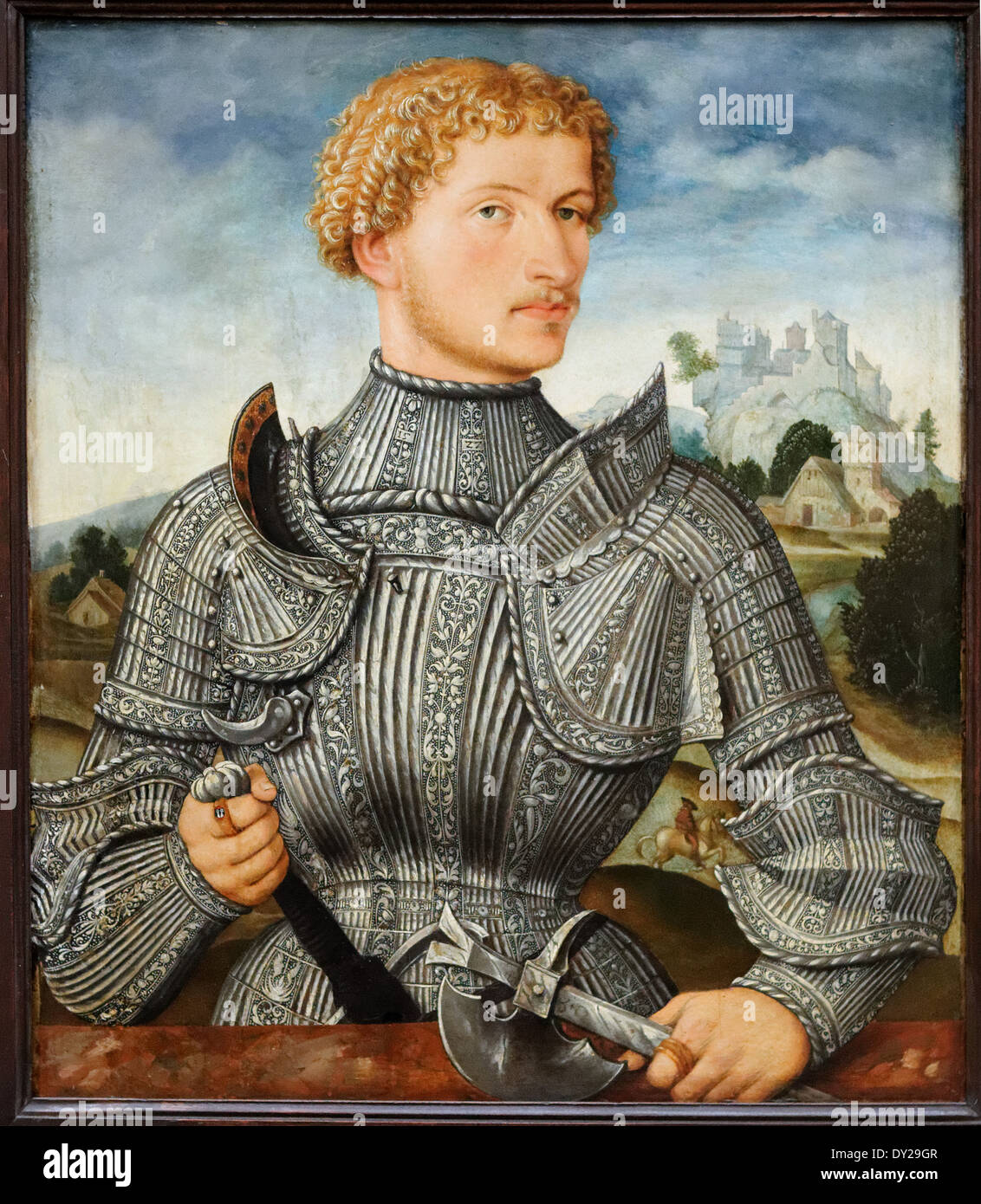 Meister LS - Portrait of Herm Rehlinger - 1540 - XVI th Century - German School - Gemäldegalerie - Berlin Stock Photo