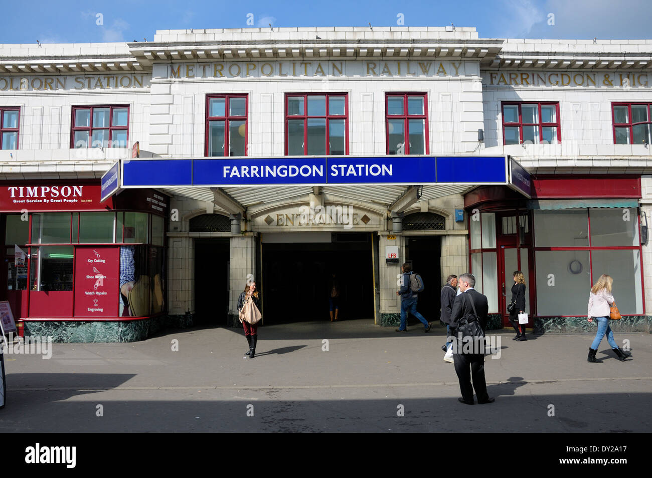 London, England, UK. Farringdon underground station Stock Photo