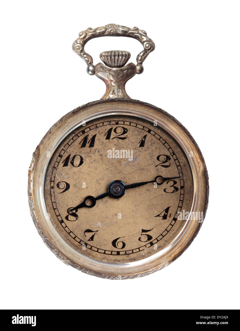 an old and vintage pocket clock Stock Photo Alamy