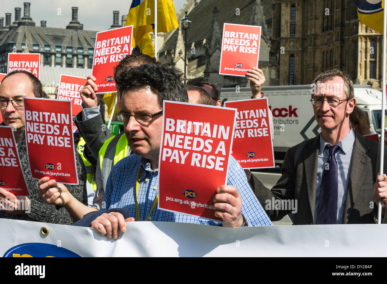 Protesters taking part in a demonstration against the privatisation of the Probation Service. Stock Photo