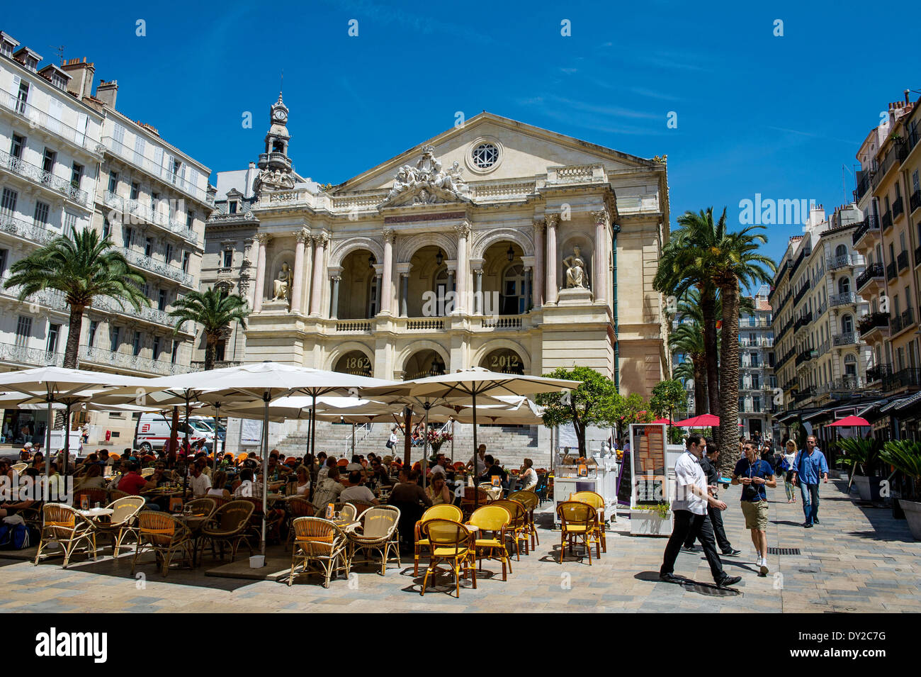 Toulon (south-eastern France): 'Place Victor Hugo' square Stock Photo