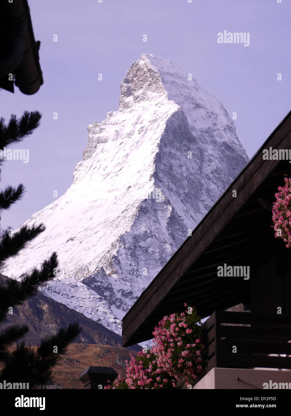 The Matterhorn from Zermatt Stock Photo - Alamy